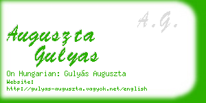 auguszta gulyas business card
