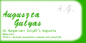 auguszta gulyas business card